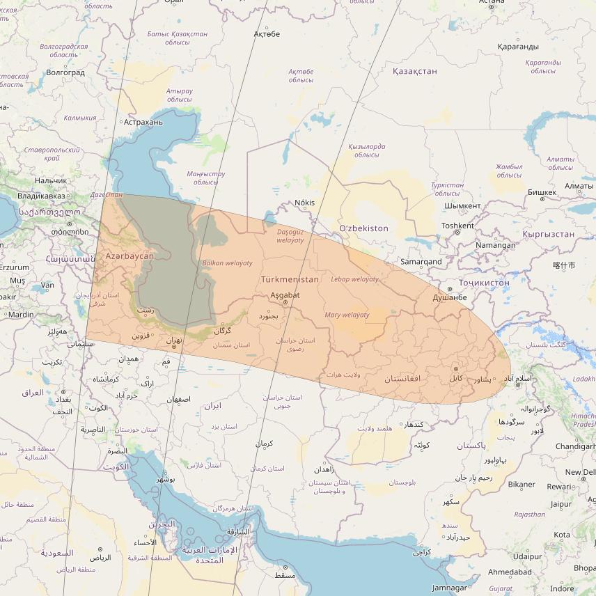 Chinasat 26 at 125&deg; E downlink Ka-band B061 User Spot beam coverage map
