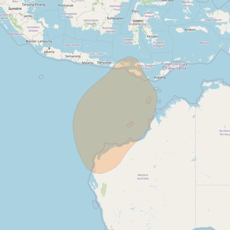 Chinasat 26 at 125&deg; E downlink Ka-band B070 User Spot beam coverage map