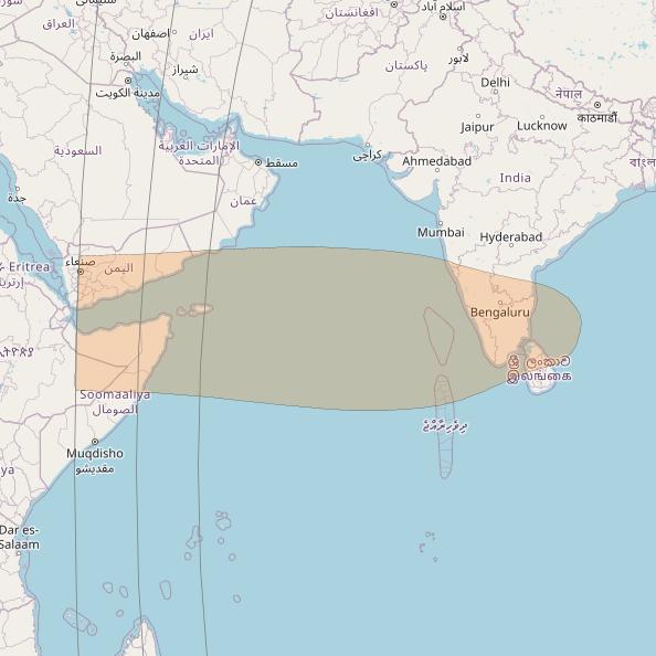 Chinasat 26 at 125&deg; E downlink Ka-band B164 User Spot beam coverage map
