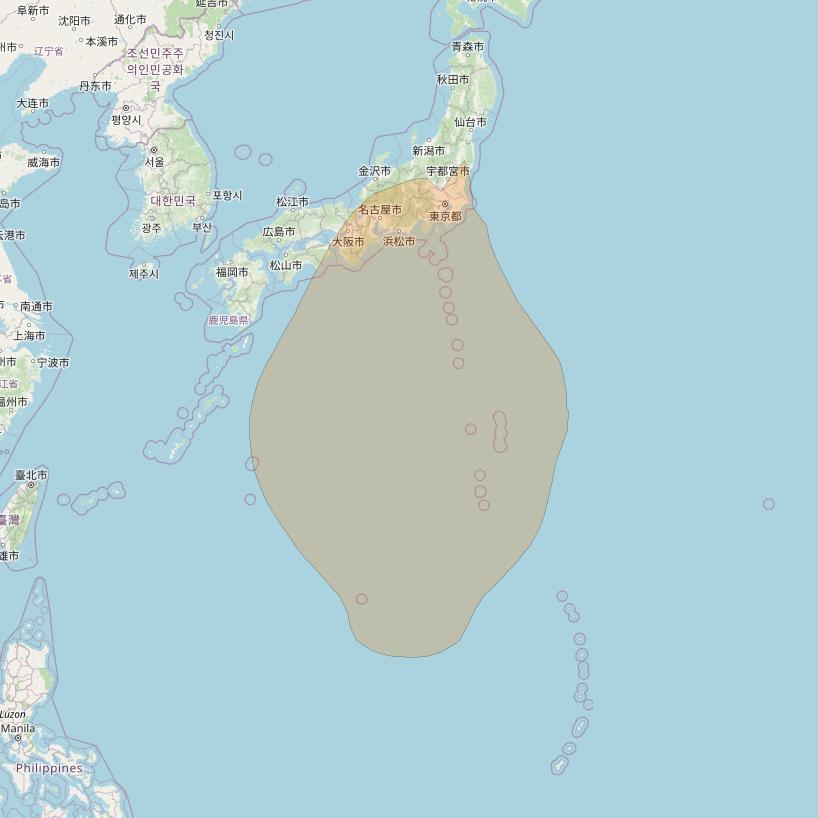 Chinasat 26 at 125&deg; E downlink Ka-band B166 User Spot beam coverage map