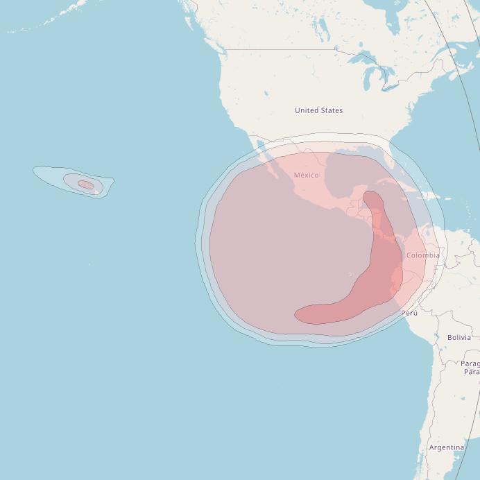 Galaxy 37 at 127&deg; W downlink Ku-band East Pacific beam coverage map