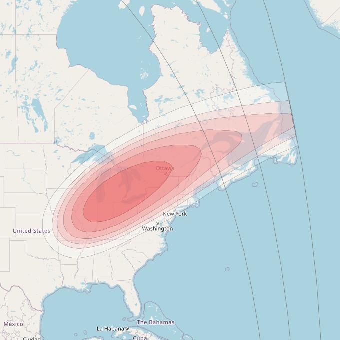 SES 15 at 129° W downlink Ku-band User Spot 08 beam coverage map