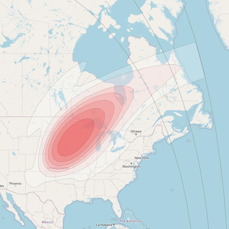 SES 15 at 129° W downlink Ku-band User Spot 09 beam coverage map