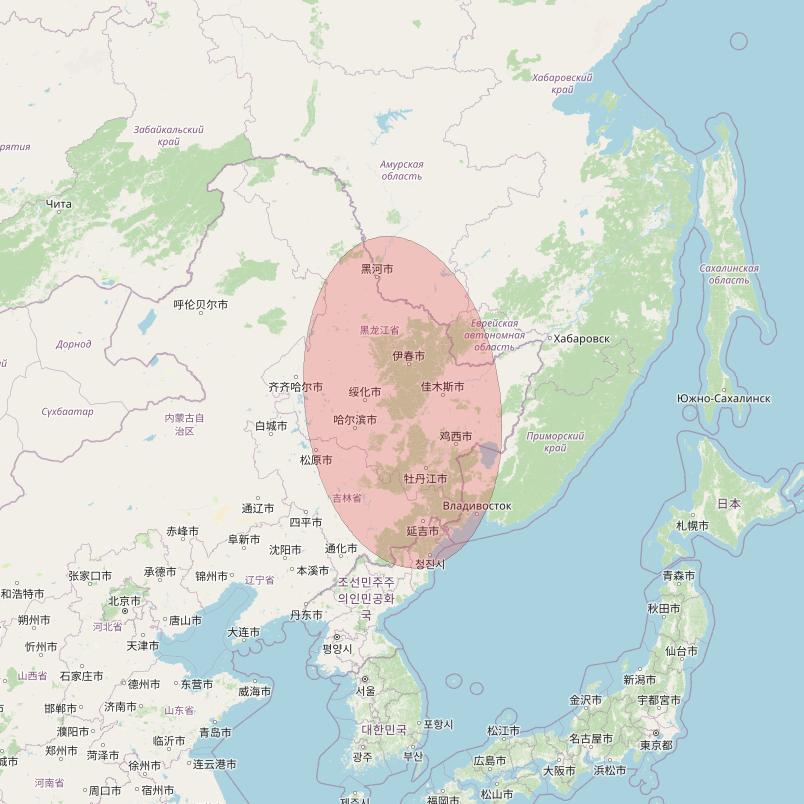 APSTAR 6D at 134° E downlink Ku-band S06 User Spot beam coverage map