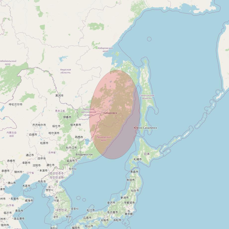 APSTAR 6D at 134° E downlink Ku-band S27 User Spot beam coverage map