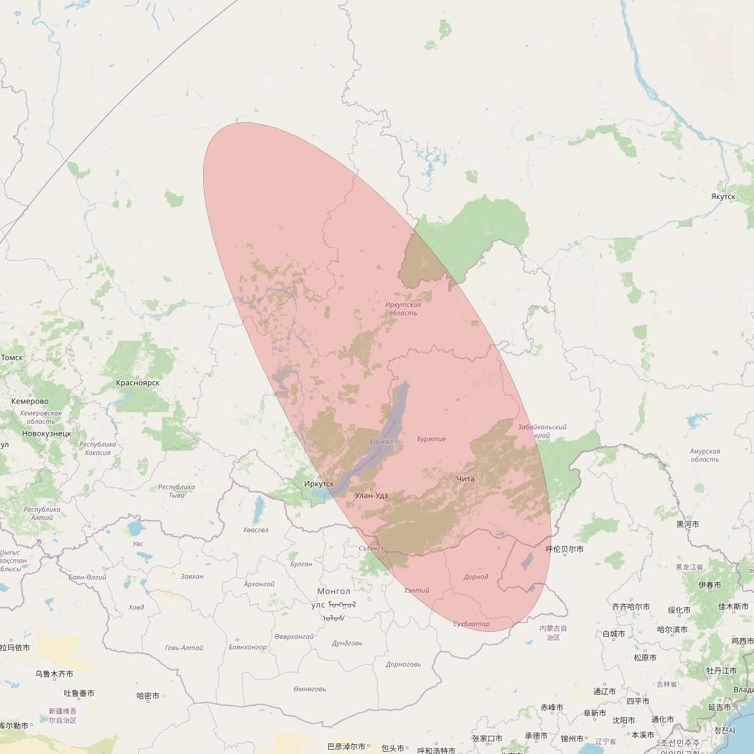 APSTAR 6D at 134° E downlink Ku-band S30 User Spot beam coverage map