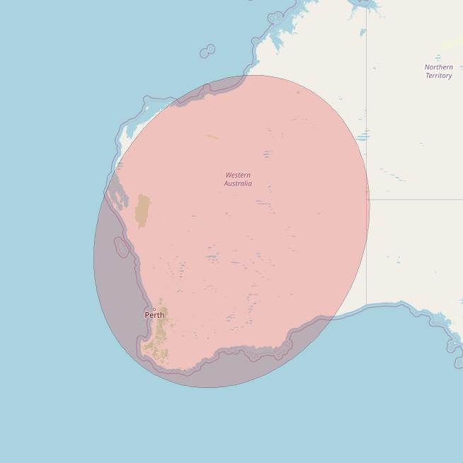 APSTAR 6D at 134° E downlink Ku-band S62 User Spot beam coverage map