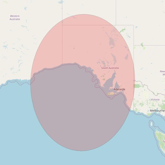 APSTAR 6D at 134° E downlink Ku-band S64 User Spot beam coverage map