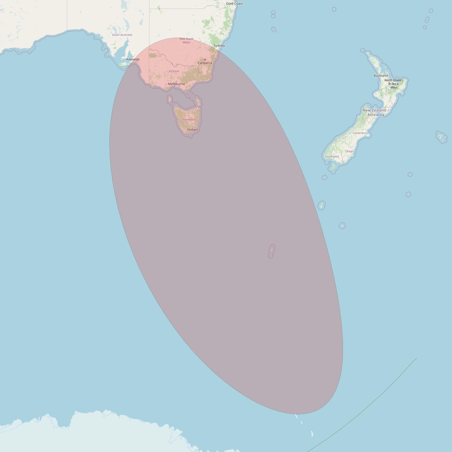 APSTAR 6D at 134° E downlink Ku-band S67 User Spot beam coverage map