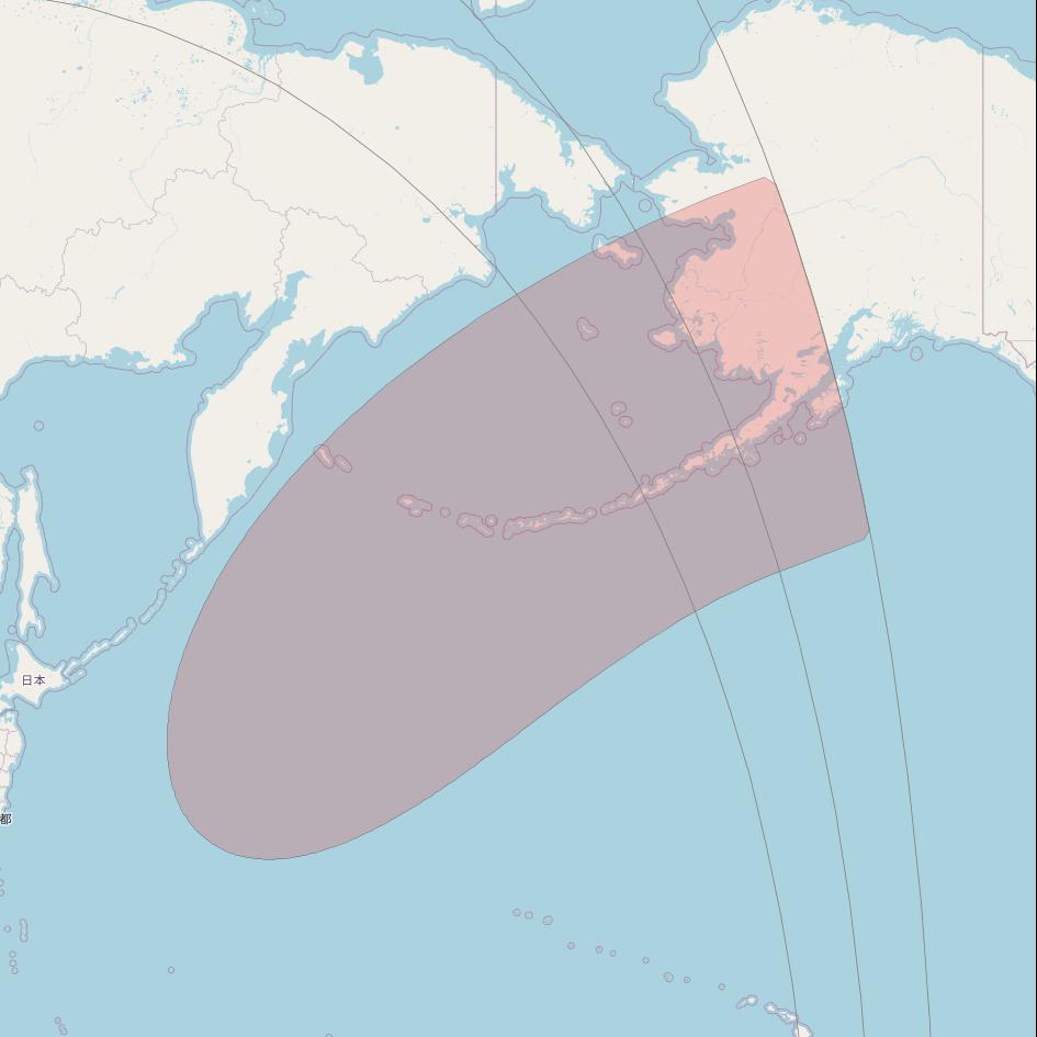 APSTAR 6D at 134° E downlink Ku-band S84 User Spot beam coverage map