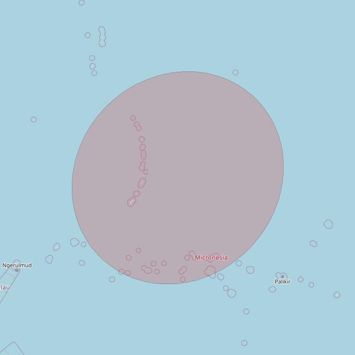 APSTAR 6D at 134° E downlink Ku-band S86 User Spot beam coverage map