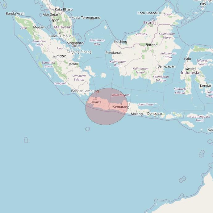 APSTAR 6E at 134&deg; E downlink Ku-band Spot06 User Spot beam coverage map