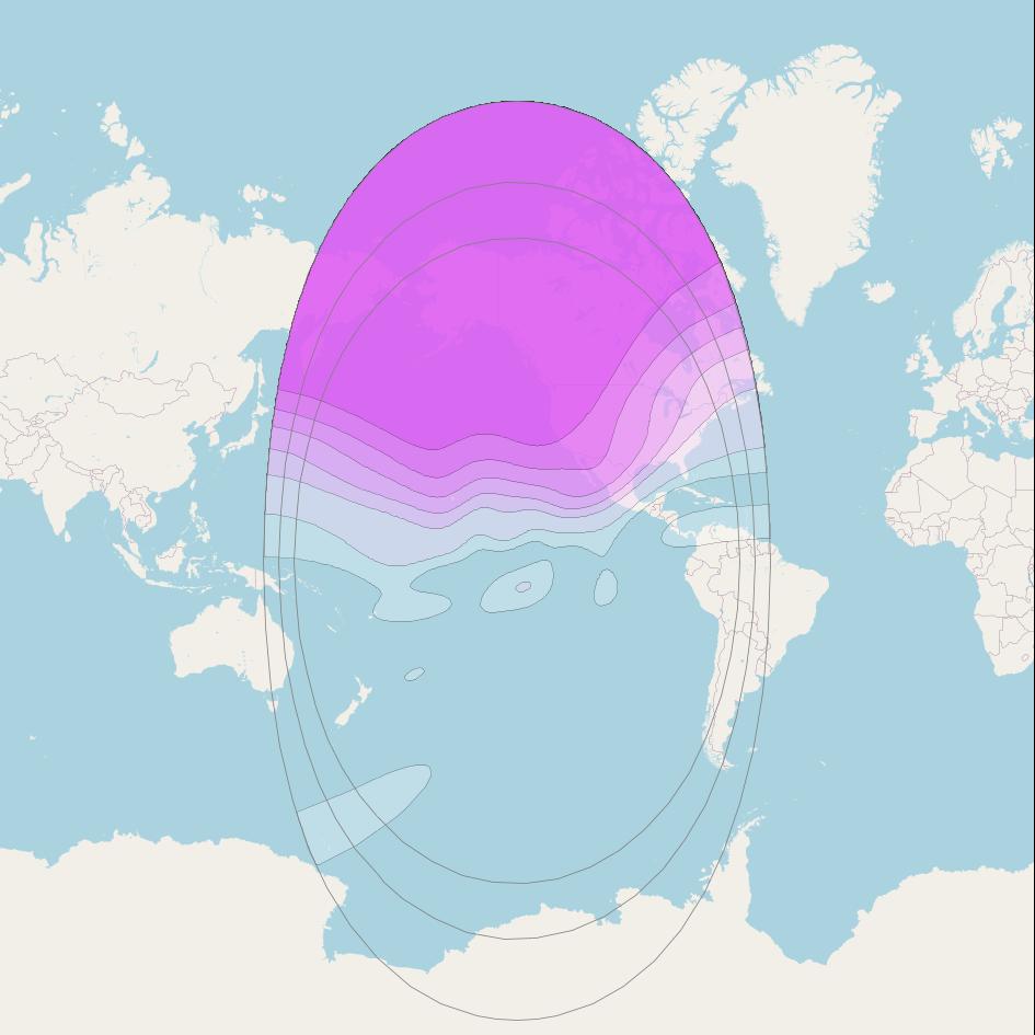 SES 22 at 135° W downlink C-band Alaska beam coverage map