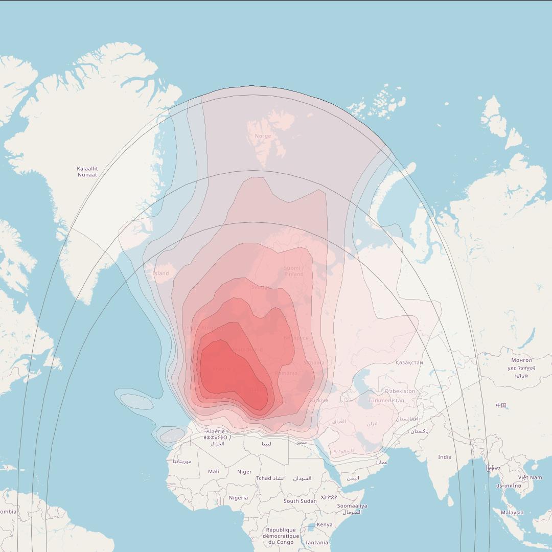 SatBeams - Satellite Details - Eutelsat Hot Bird 13B (HB13B, HB8 ...