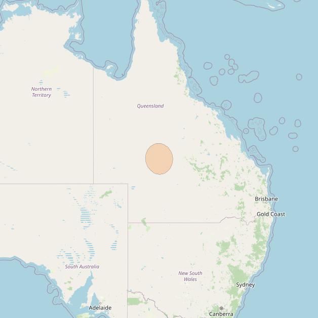 NBN-Co 1A at 140° E downlink Ka-band 08 narrow spot beam coverage map