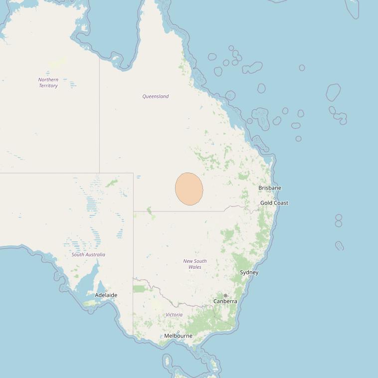 NBN-Co 1A at 140° E downlink Ka-band 17 narrow spot beam coverage map