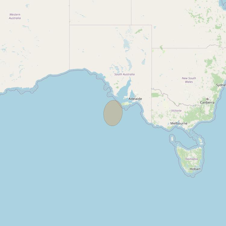 NBN-Co 1A at 140° E downlink Ka-band 43 narrow spot beam coverage map