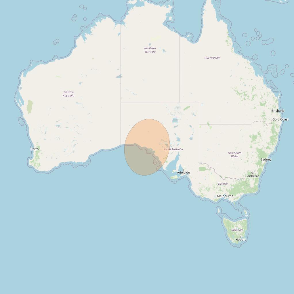 NBN-Co 1A at 140° E downlink Ka-band 99 wide spot beam coverage map