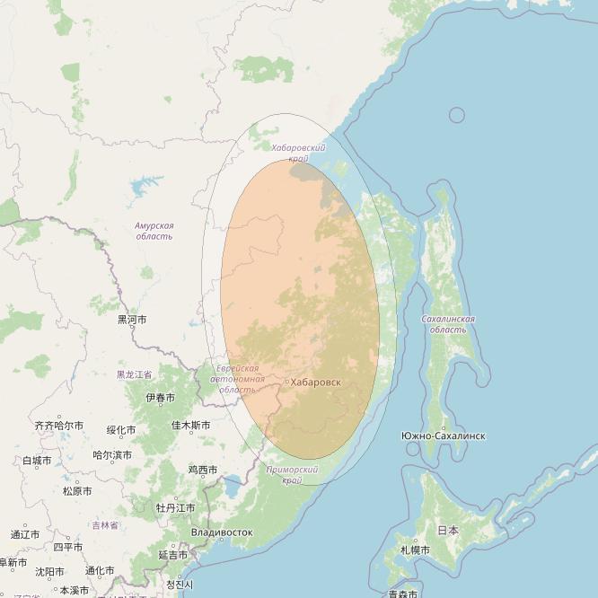 Express AM5 at 140° E downlink Ka-band Spot 03 beam coverage map