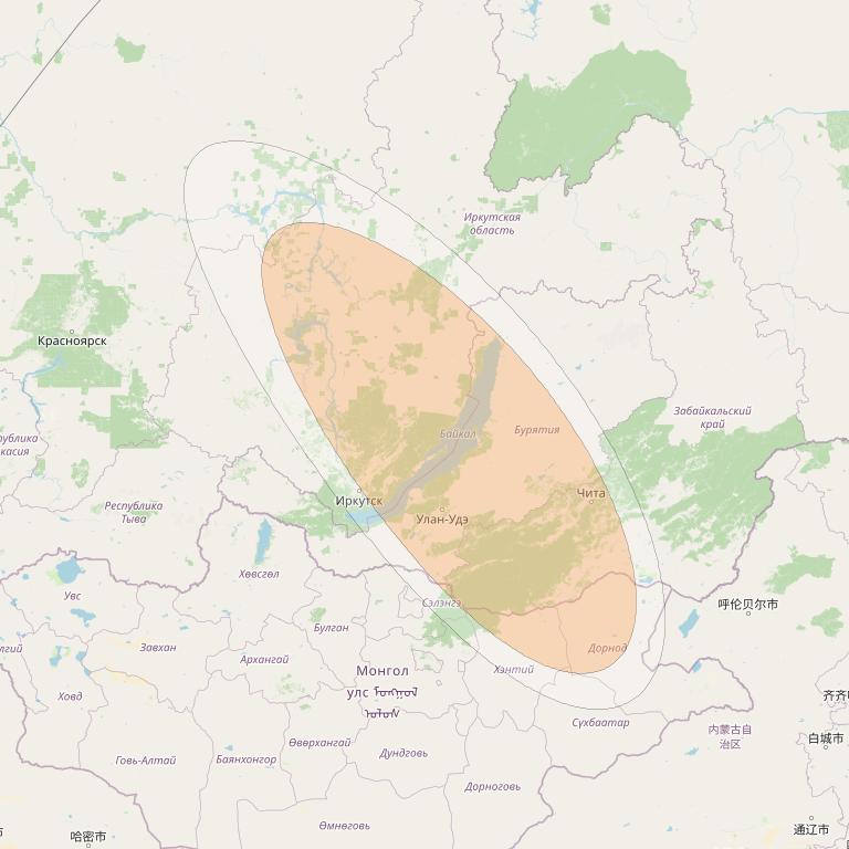 Express AM5 at 140° E downlink Ka-band Spot 04 beam coverage map