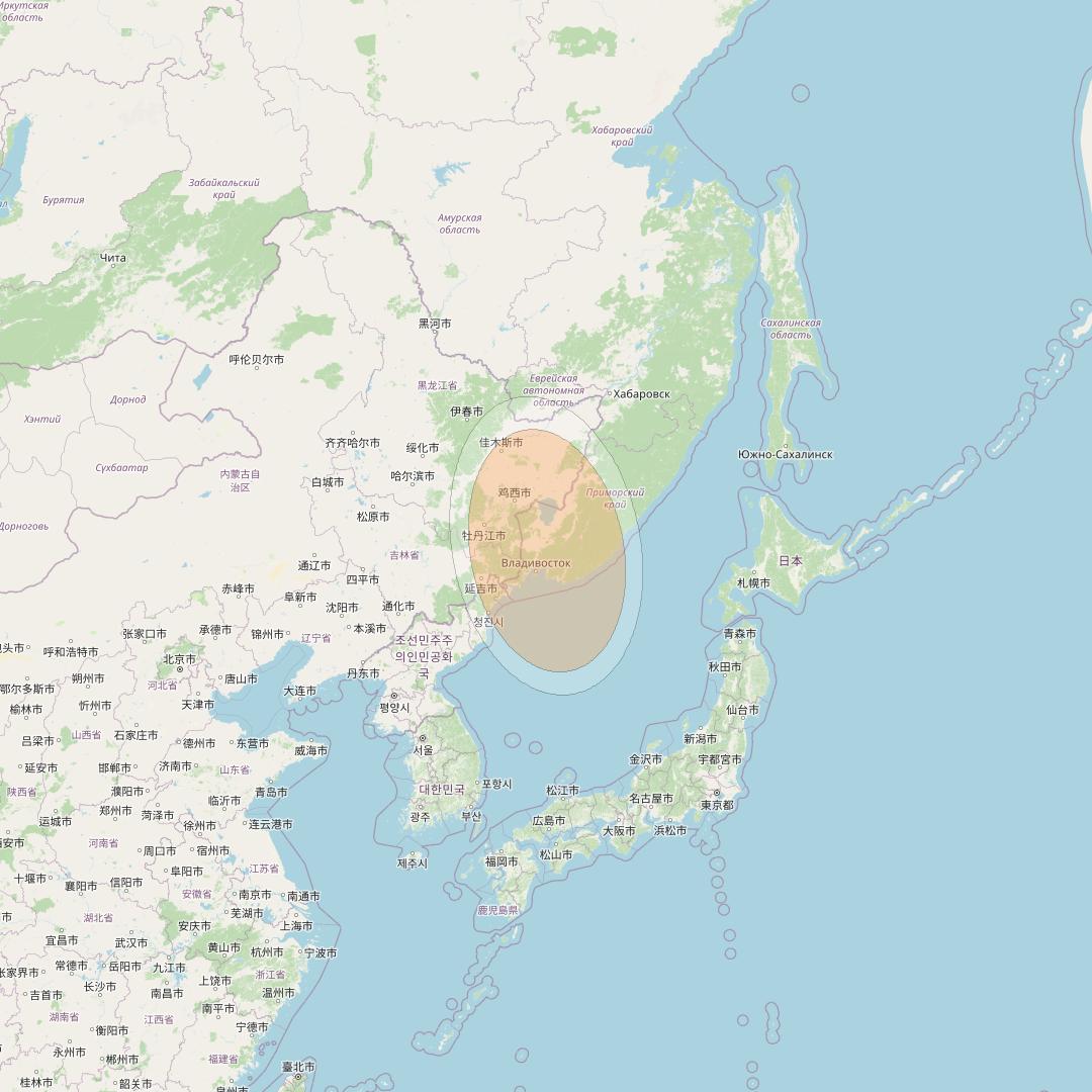 Express AM5 at 140° E downlink Ka-band Spot 07 beam coverage map