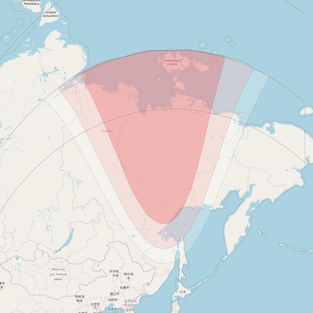 Express AM5 at 140° E downlink Ku-band Steerable beam coverage map