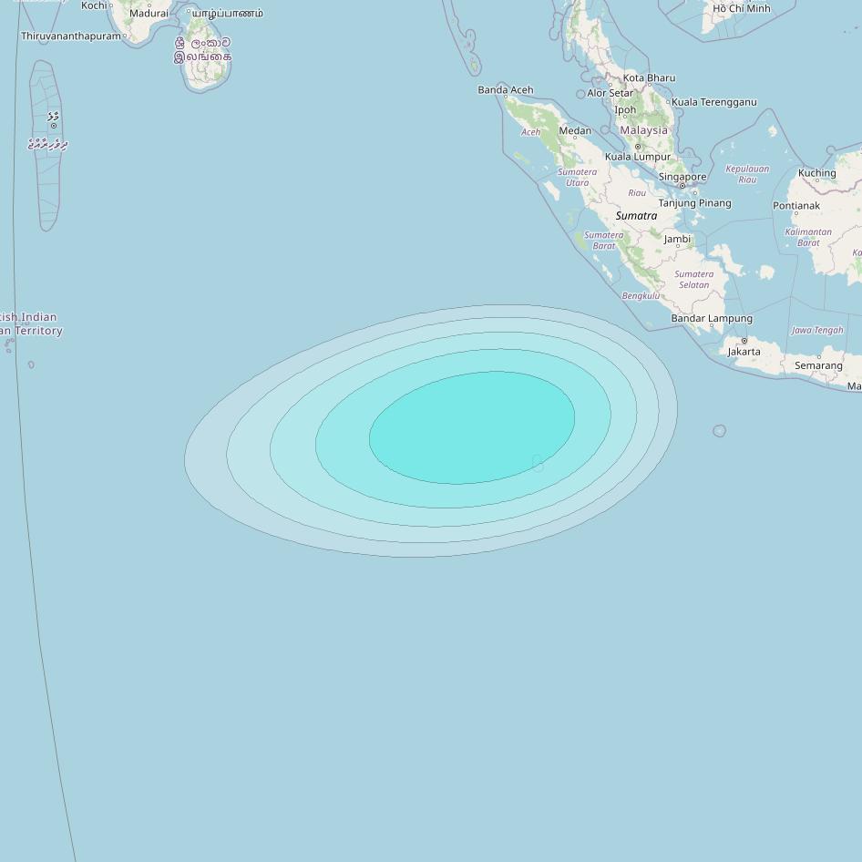 Inmarsat-4F2 at 143&deg; E downlink L-band F2S011 User Spot beam coverage map