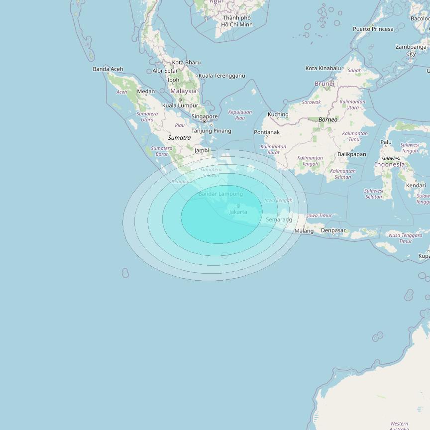 Inmarsat-4F2 at 143&deg; E downlink L-band F2S022 User Spot beam coverage map