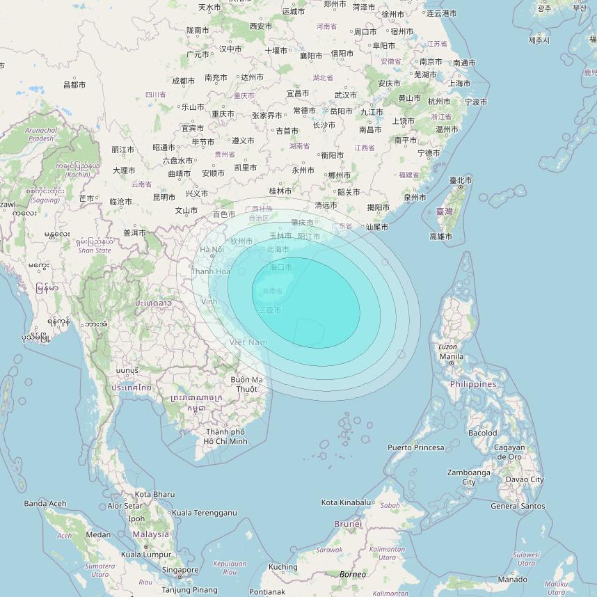 Inmarsat-4F2 at 143&deg; E downlink L-band F2S037 User Spot beam coverage map