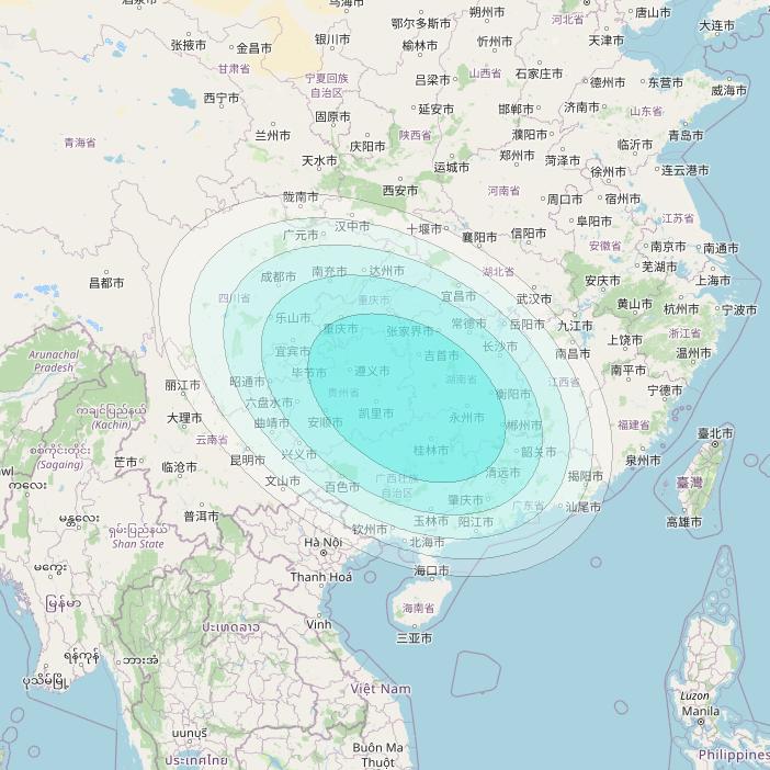 Inmarsat-4F2 at 143&deg; E downlink L-band F2S038 User Spot beam coverage map