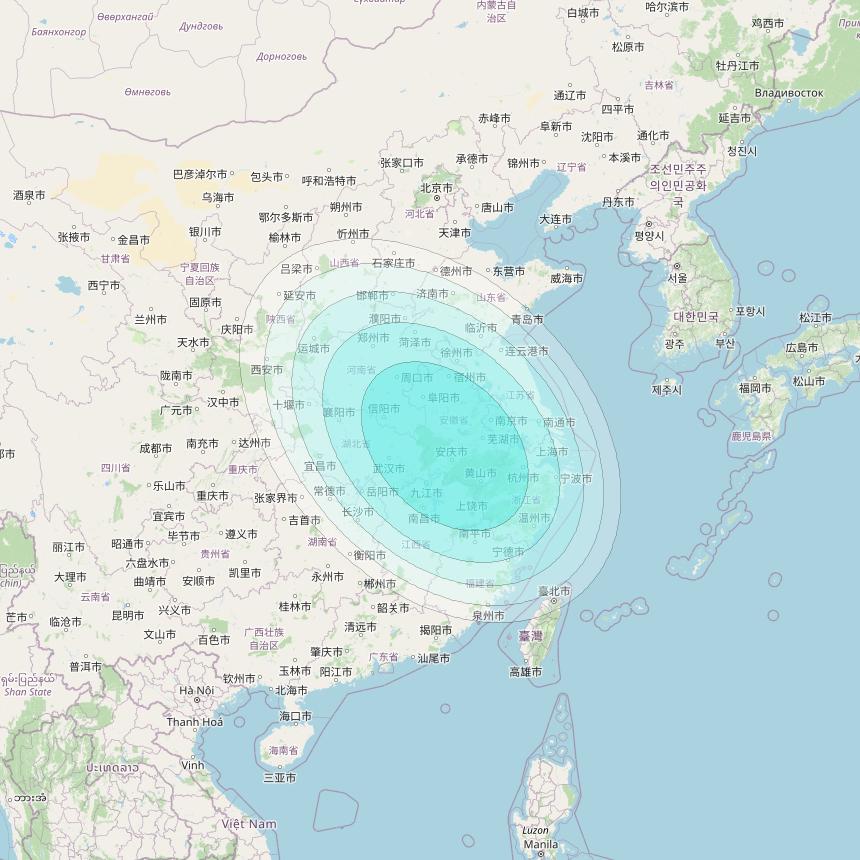 Inmarsat-4F2 at 143&deg; E downlink L-band F2S051 User Spot beam coverage map