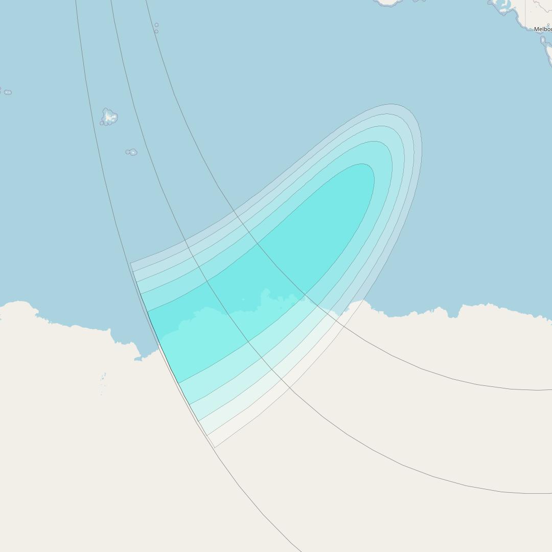 Inmarsat-4F2 at 143&deg; E downlink L-band F2S054 User Spot beam coverage map