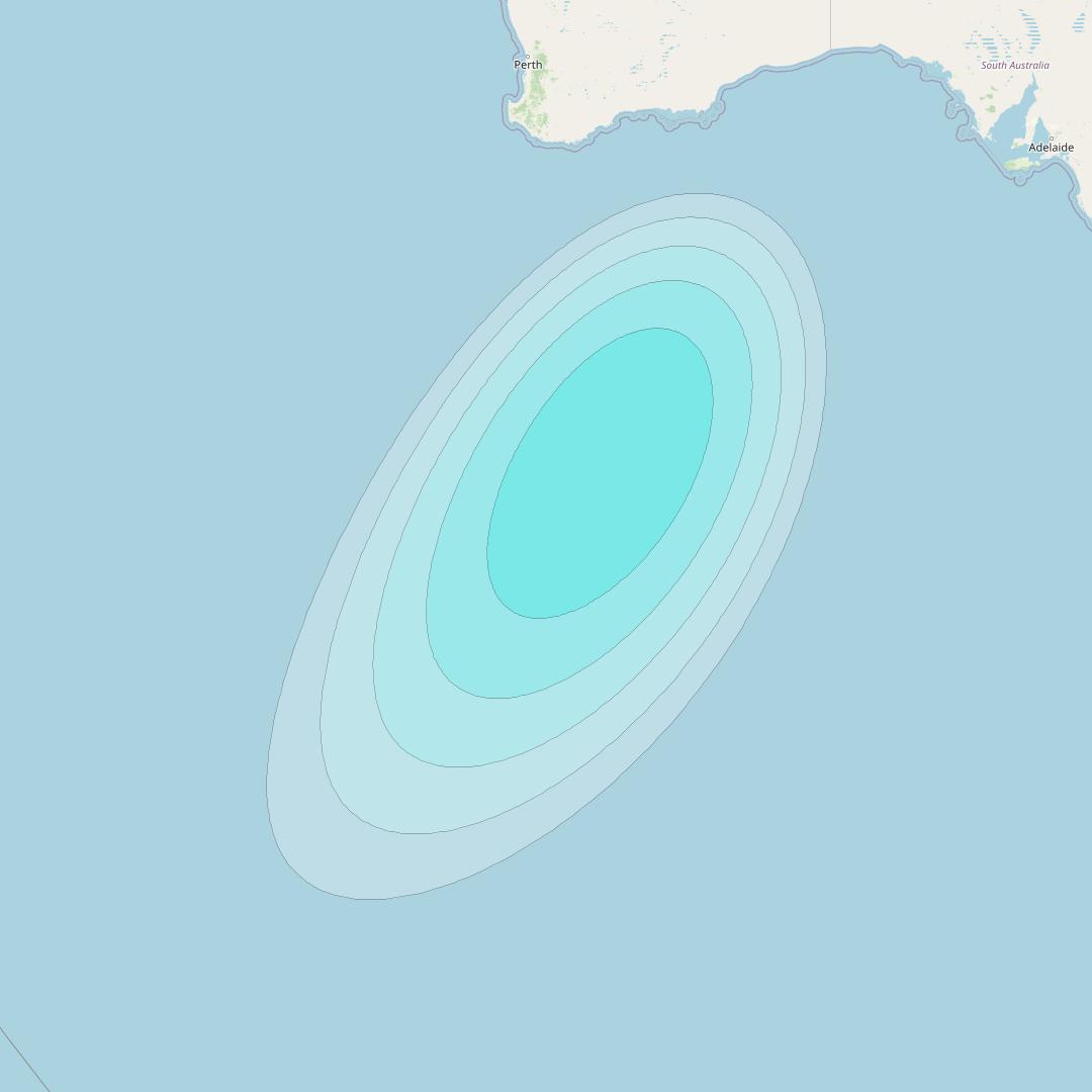 Inmarsat-4F2 at 143&deg; E downlink L-band F2S055 User Spot beam coverage map