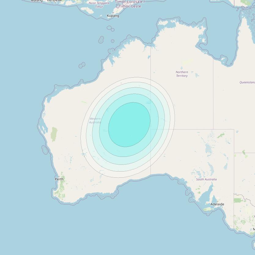 Inmarsat-4F2 at 143&deg; E downlink L-band F2S057 User Spot beam coverage map