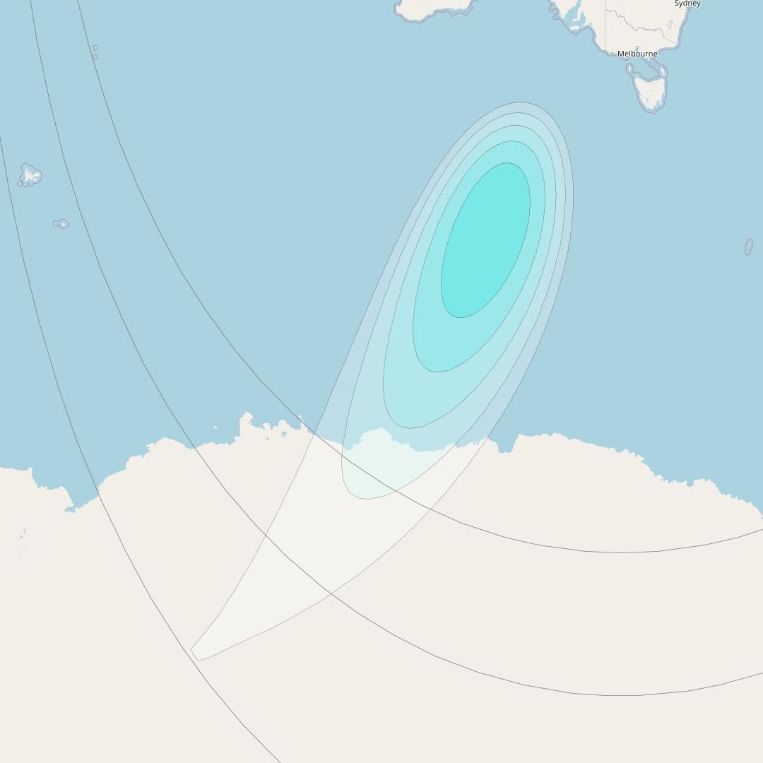 Inmarsat-4F2 at 143&deg; E downlink L-band F2S069 User Spot beam coverage map