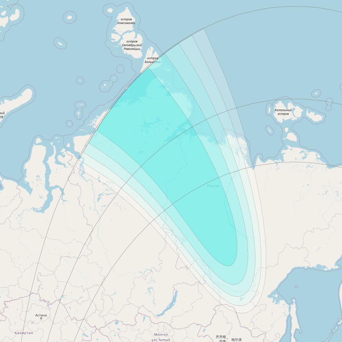 Inmarsat-4F2 at 143&deg; E downlink L-band F2S082 User Spot beam coverage map