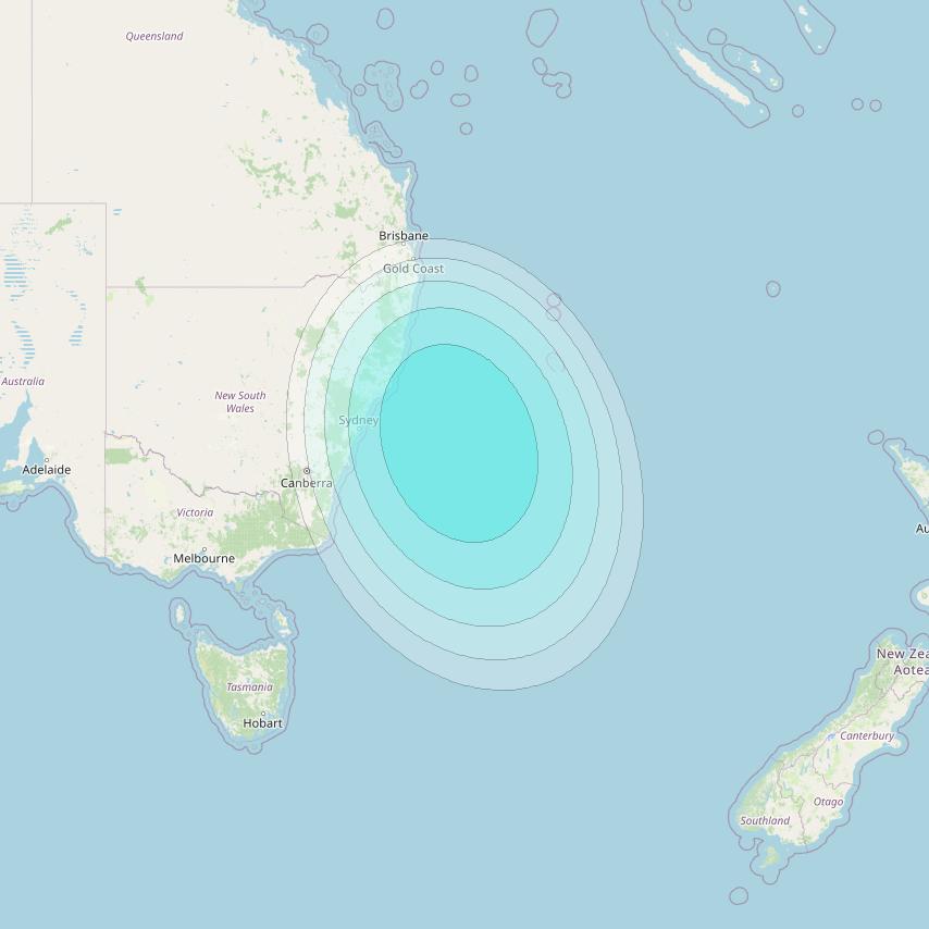 Inmarsat-4F2 at 143&deg; E downlink L-band F2S114 User Spot beam coverage map