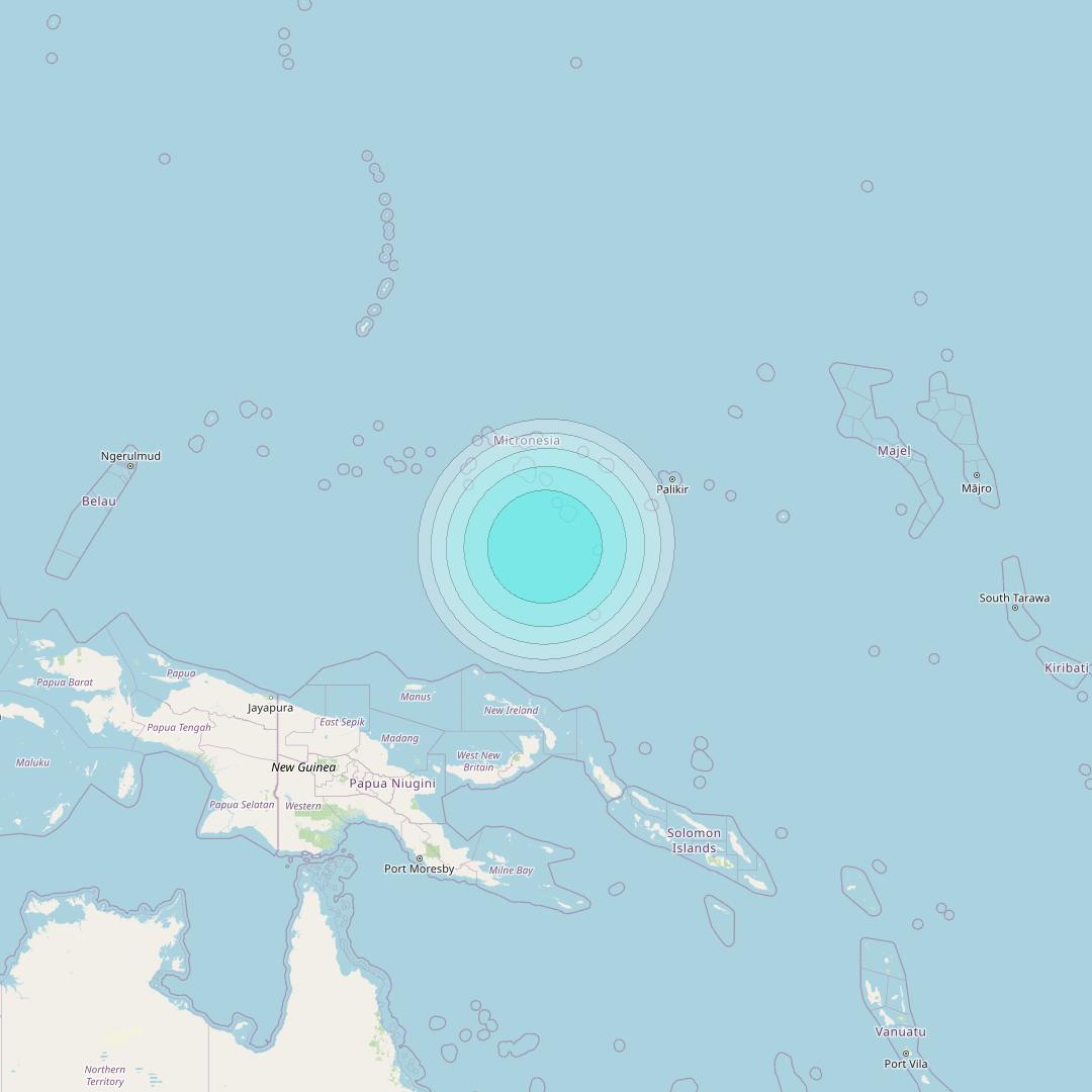 Inmarsat-4F2 at 143&deg; E downlink L-band F2S119 User Spot beam coverage map