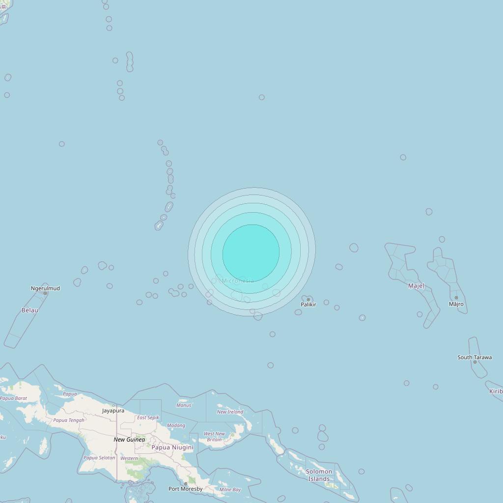 Inmarsat-4F2 at 143&deg; E downlink L-band F2S120 User Spot beam coverage map