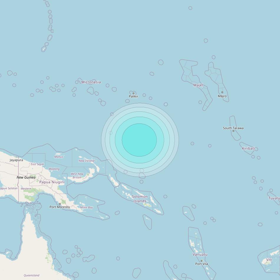 Inmarsat-4F2 at 143&deg; E downlink L-band F2S132 User Spot beam coverage map