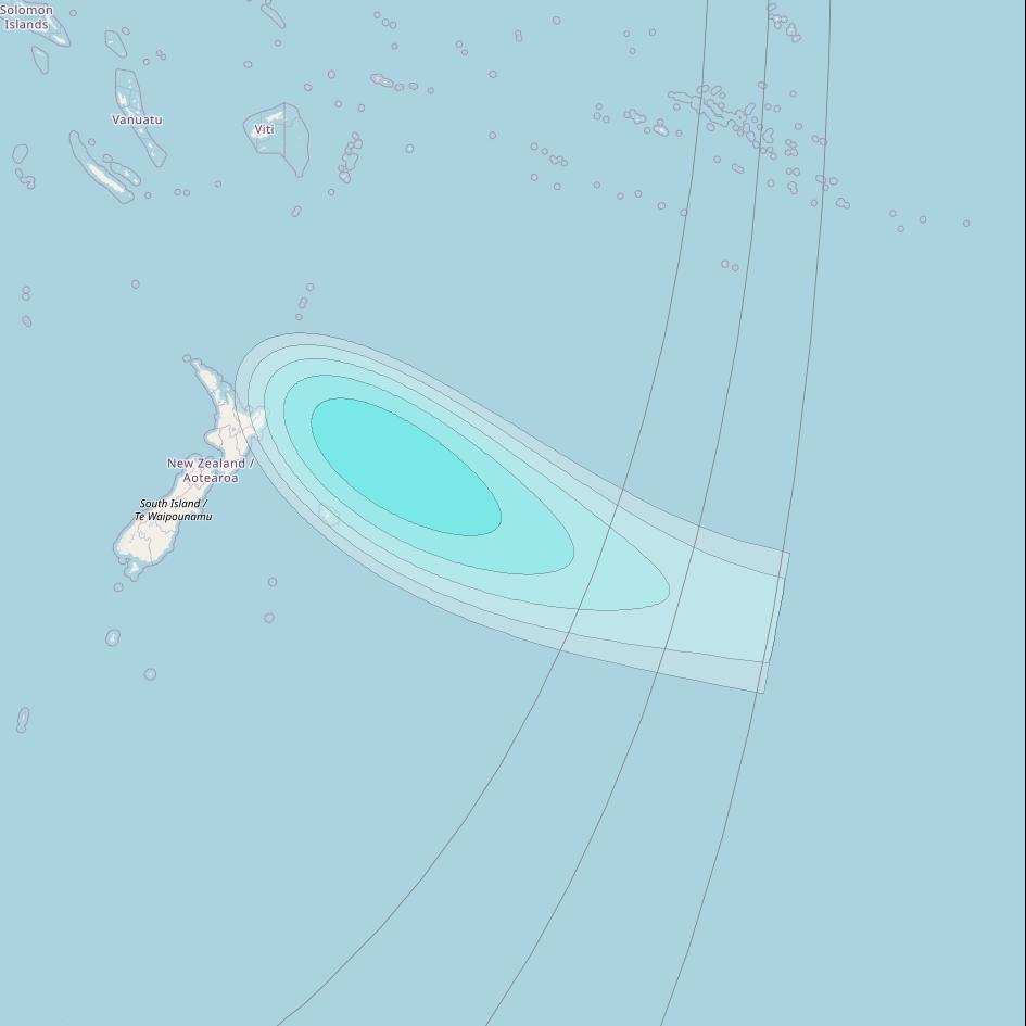 Inmarsat-4F2 at 143&deg; E downlink L-band F2S155 User Spot beam coverage map