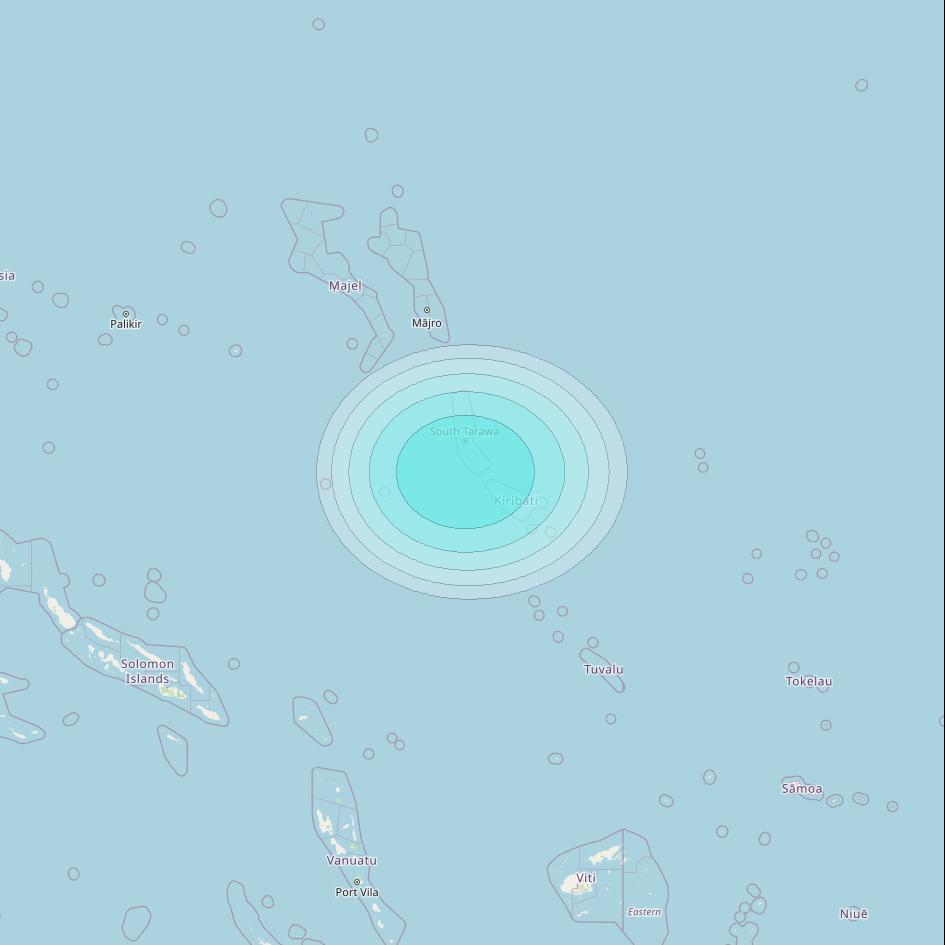 Inmarsat-4F2 at 143&deg; E downlink L-band F2S160 User Spot beam coverage map