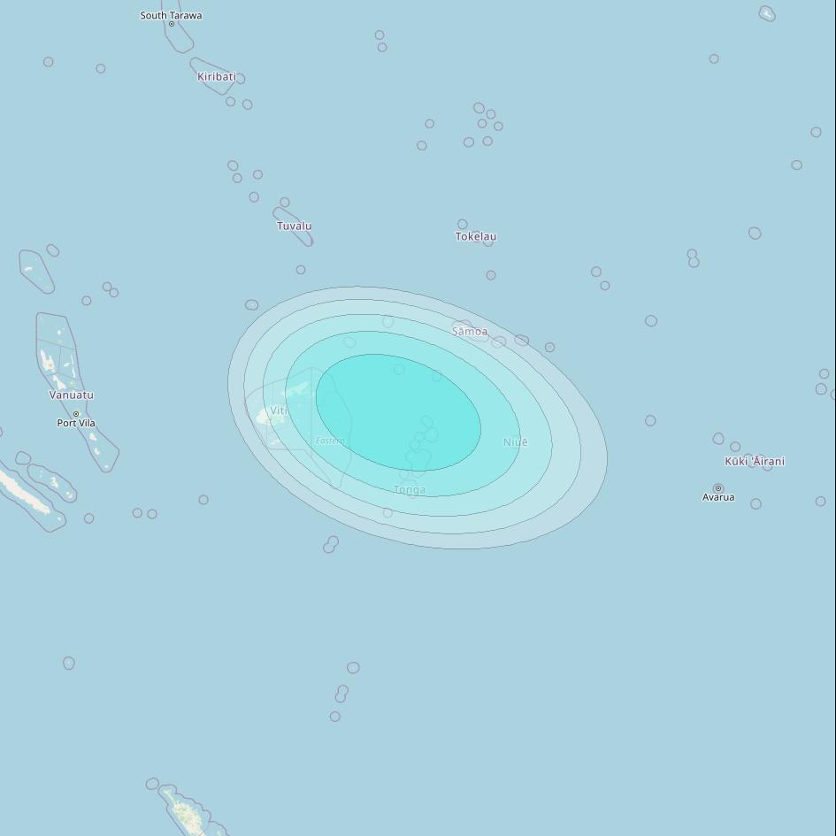 Inmarsat-4F2 at 143&deg; E downlink L-band F2S170 User Spot beam coverage map