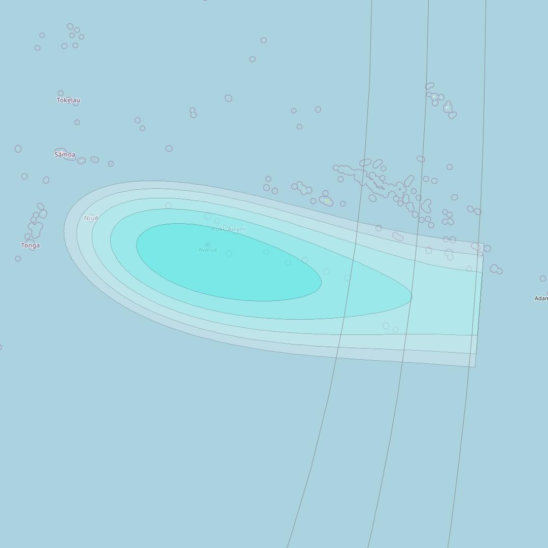 Inmarsat-4F2 at 143&deg; E downlink L-band F2S180 User Spot beam coverage map