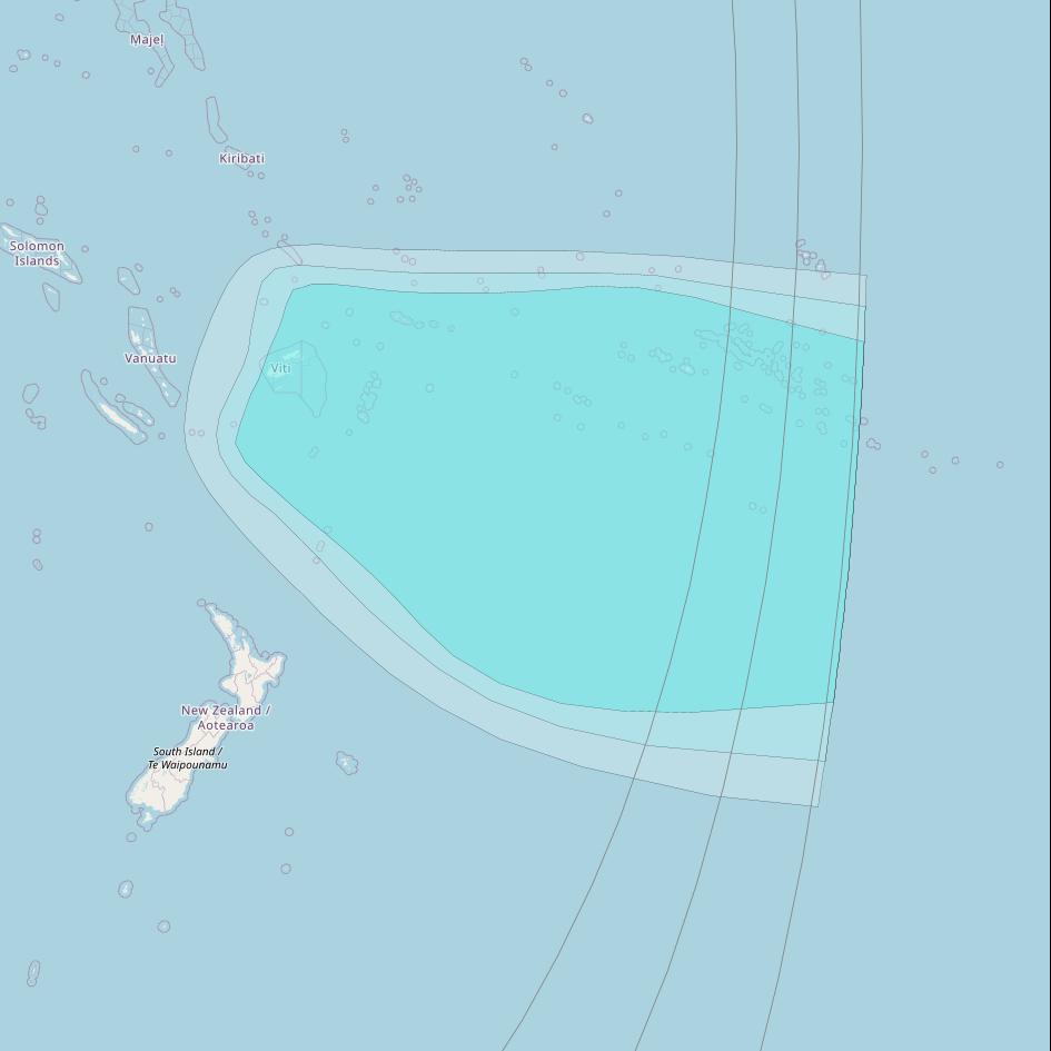 Inmarsat-4F1 at 143° E downlink L-band R001 Regional Spot beam coverage map