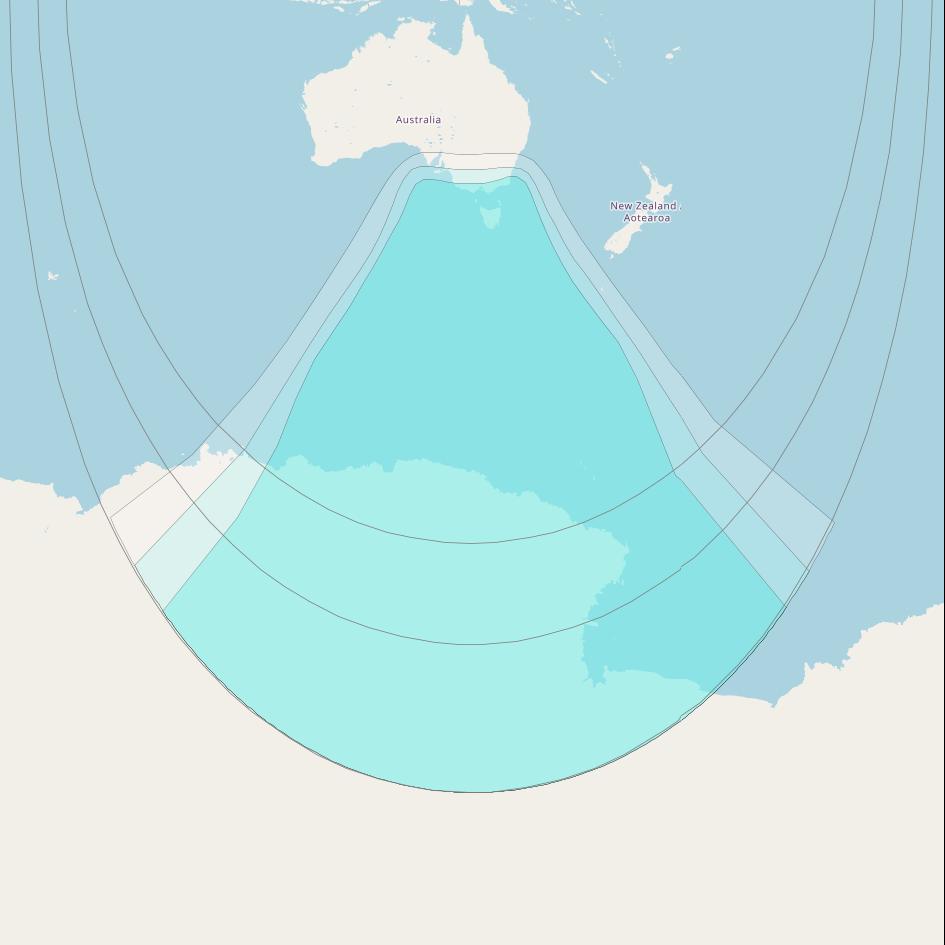 Inmarsat-4F1 at 143° E downlink L-band R008 Regional Spot beam coverage map