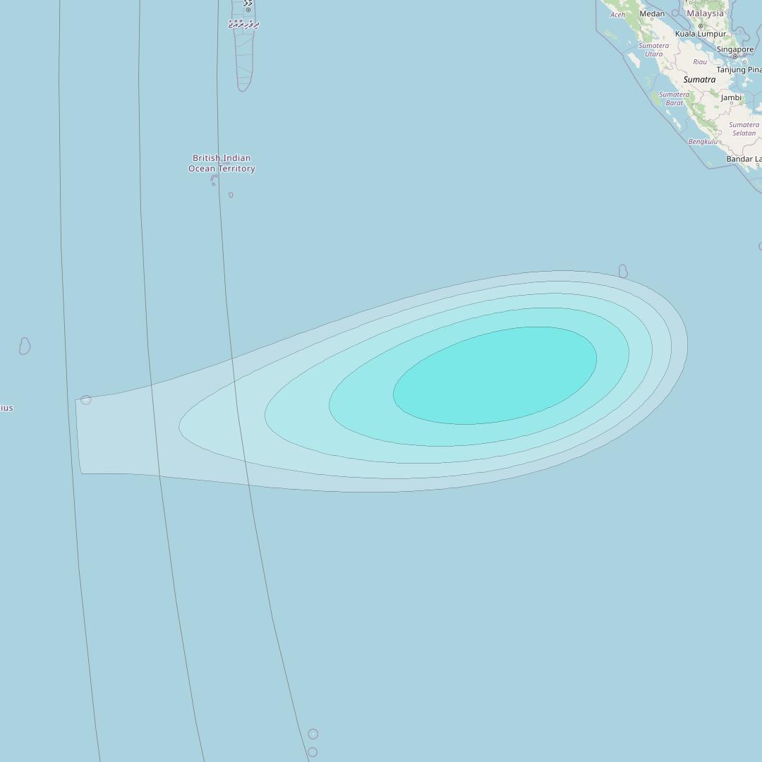 Inmarsat-4F1 at 143° E downlink L-band S010 User Spot beam coverage map