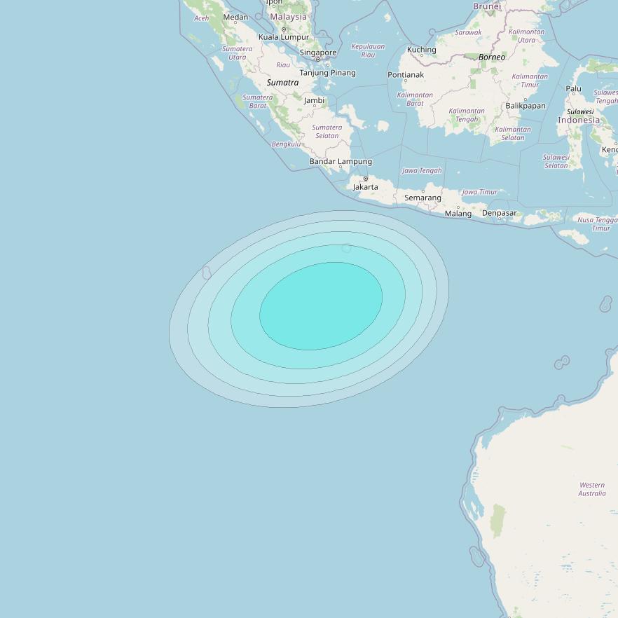 Inmarsat-4F1 at 143° E downlink L-band S021 User Spot beam coverage map