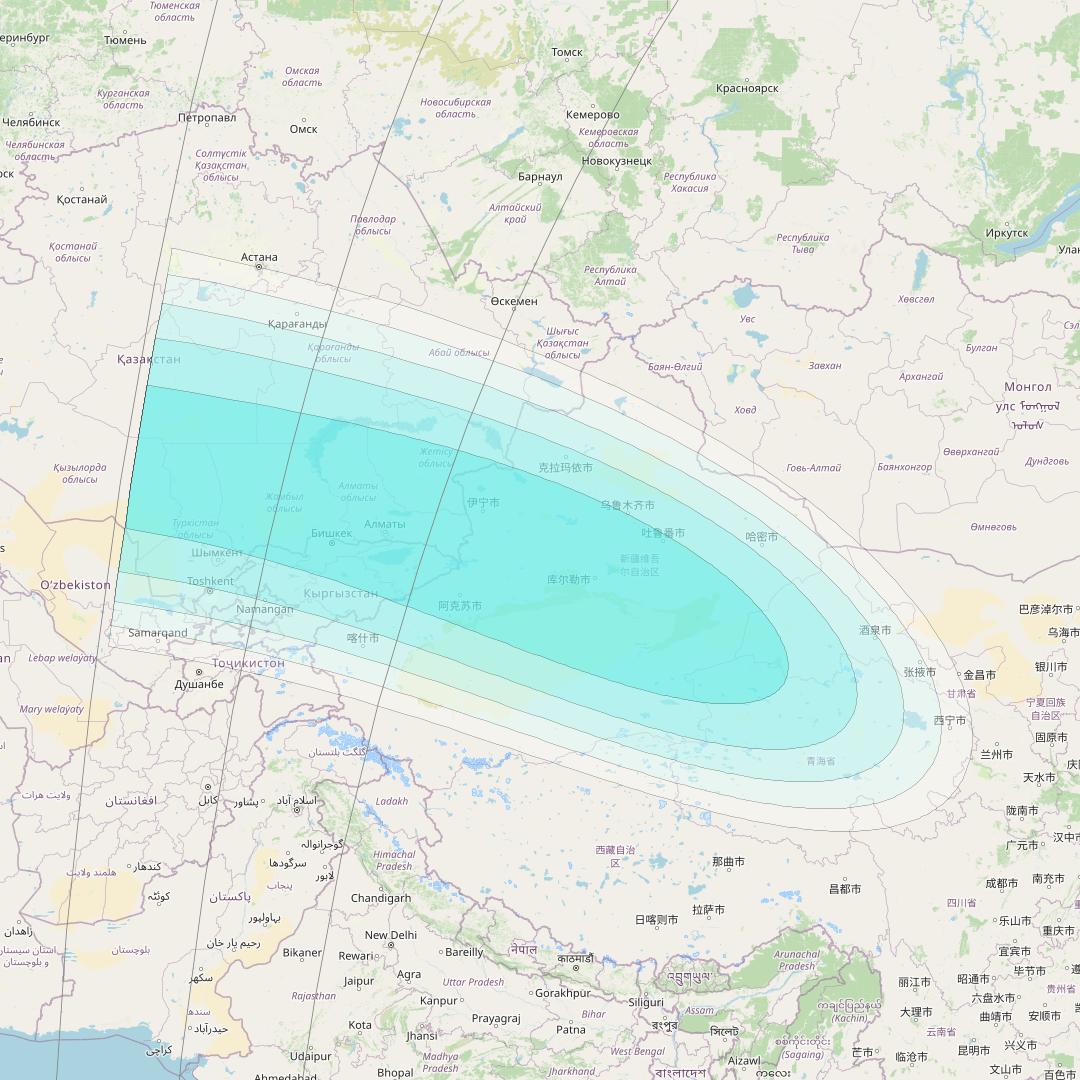 Inmarsat-4F1 at 143° E downlink L-band S028 User Spot beam coverage map