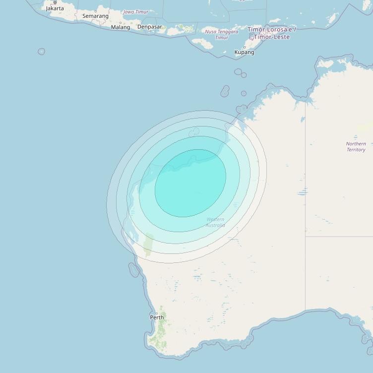Inmarsat-4F1 at 143° E downlink L-band S044 User Spot beam coverage map